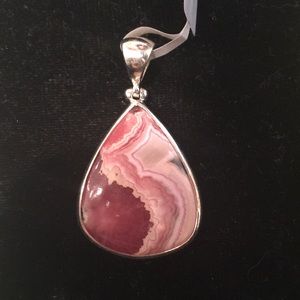 Sterling Silver Rhodochrosite Pendent
